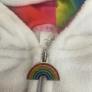 Disney | Rainbow Unicorn Plush Zip Hoodie | Toddler Girl